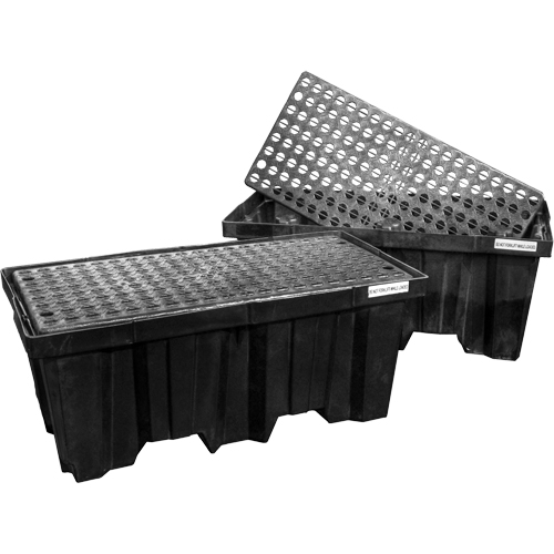 Nestable Spill Pallets, 66 US gal. Spill Capacity, 51" x 26" x 21" CSL Industriel Inc.