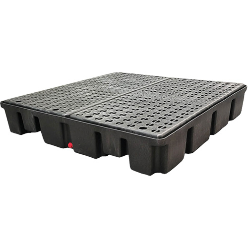 Nestable Spill Pallet With Drain, 66 US gal. Spill Capacity, 49" x 49" x 10.5" CSL Industriel Inc.