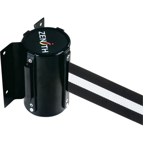 Wall Mount Barrier, Steel, Screw Mount, 7', Black/White Tape CSL Industriel Inc.