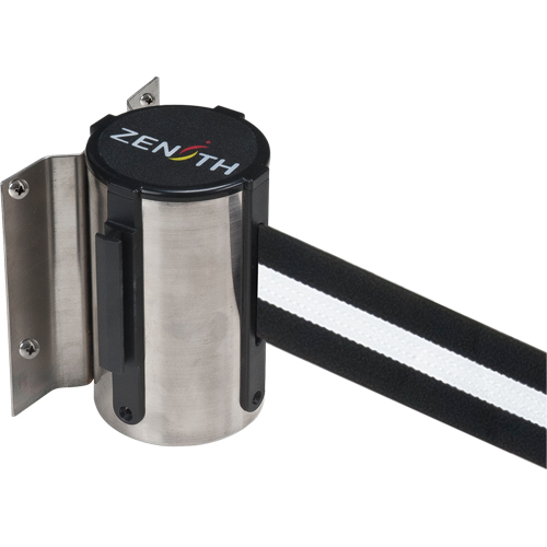 Wall Mount Barrier, Steel, Screw Mount, 7', Black/White Tape CSL Industriel Inc.