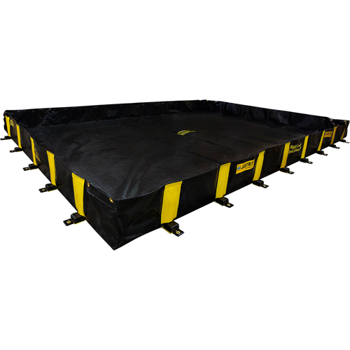 Rigid-Lock QuickBerm&reg;, 2990 US gal. Capacity, 20' W x 20' L x 12" H, Stake Wall CSL Industriel Inc.
