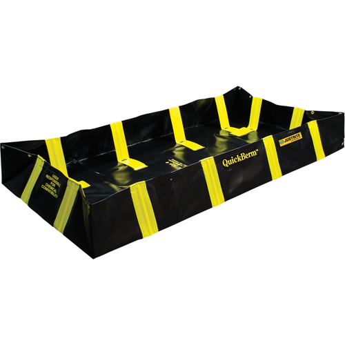QuickBerm&reg; Containment Berm with Inside Wall Supports, 175 US gal. Capacity, 4' W x 6' L x 12" H, Snap-Up Bracket CSL Industriel Inc.