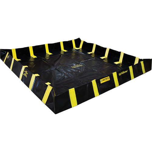 QuickBerm&reg; Containment Berm with Inside Wall Supports, 1075 US gal. Capacity, 12' W x 12' L x 12" H, Snap-Up Bracket CSL Industriel Inc.