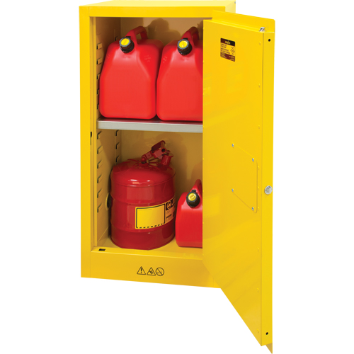 Flammable Storage Cabinet, 16 gal., 1 Door, 23" W x 44" H x 18" D CSL Industriel Inc.