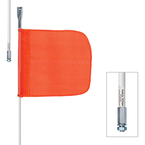 Tiges de s&eacute;curit&eacute; robustes Safety Whip, Fixation Filet&eacute;, Hauteur 5', Orange CSL Industriel Inc.