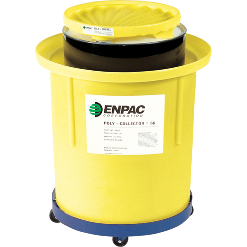 Poly-Collector 66 avec baril en poly, 32,5" dia. x 42,5" h, Cap. de d&eacute;versement 70 gal. US CSL Industriel Inc.