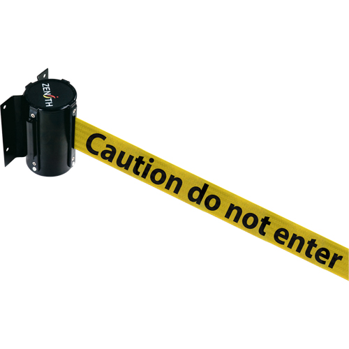 Barri&egrave;re &agrave; fixation murale, Acier, Fixation par vis, 7', Ruban Noir/Jaune CSL Industriel Inc.