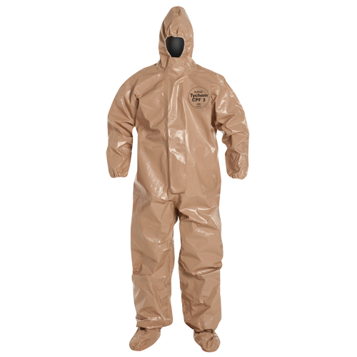 Combinaison de protection Tychem 5000 avec capuchon, Petit, Brun CSL Industriel Inc.