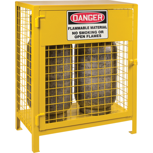 Armoires pour cylindres &agrave; gaz, nbre de bouteilles: 2, 30" , 17" , 37" , Jaune CSL Industriel Inc.