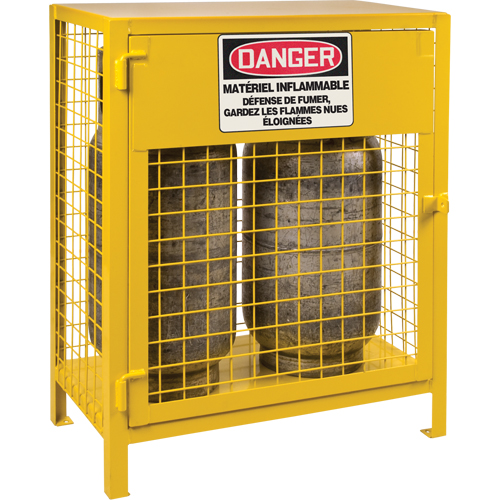 Armoires pour cylindres &agrave; gaz, nbre de bouteilles: 2, 30" , 17" , 37" , Jaune CSL Industriel Inc.