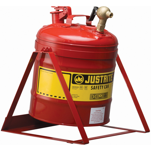 Bidon avec robinet s&eacute;curitaires pour laboratoires, Type I, Acier, 5 gal. US, Rouge, Homologu&eacute; FM CSL Industriel Inc.