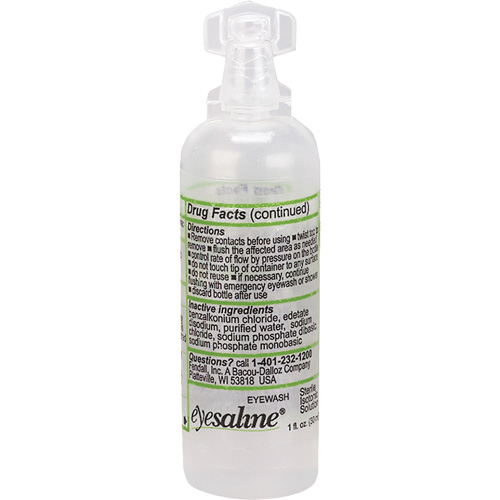 Saline Eyewash Bottles, Full Bottle, 1 oz. CSL Industriel Inc.
