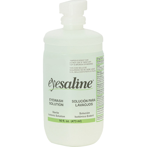 Bouteilles de solution saline pour douche oculaire, Bouteille Plein, 16 oz CSL Industriel Inc.