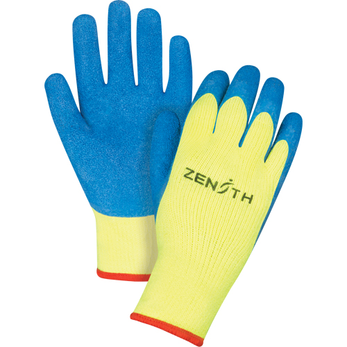 Gants haute visibilit&eacute; doubl&eacute;s d'acrylique & enduits de caoutchouc, 10/T-Grand, R&ecirc;vetement Latex de caoutchouc, Calibre 7, Enveloppe en Tissu &eacute;ponge CSL Industriel Inc.