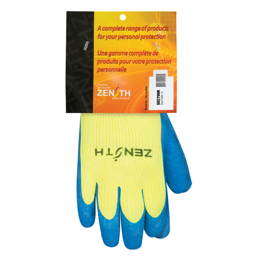 High Visibility Coated Gloves, 9, Rubber Latex Coating, 7 Gauge, Acrylic Shell CSL Industriel Inc.
