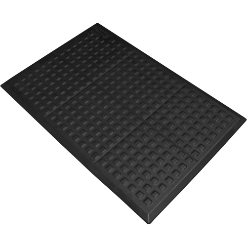 Rejuvenator&reg; Connect No. 502 for Single Workstation, Polyurethane, 3' W x 5' L, 5/8" Thick, Black CSL Industriel Inc.
