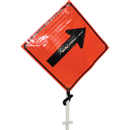 Right Diagonal Arrow Pole Sign, 24" x 24", Vinyl, Pictogram CSL Industriel Inc.