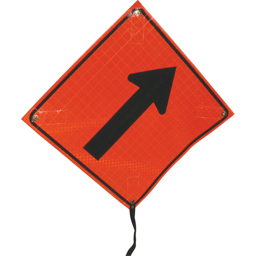 Right Diagonal Arrow Rolled Sign, 24" x 24", Vinyl, Pictogram CSL Industriel Inc.