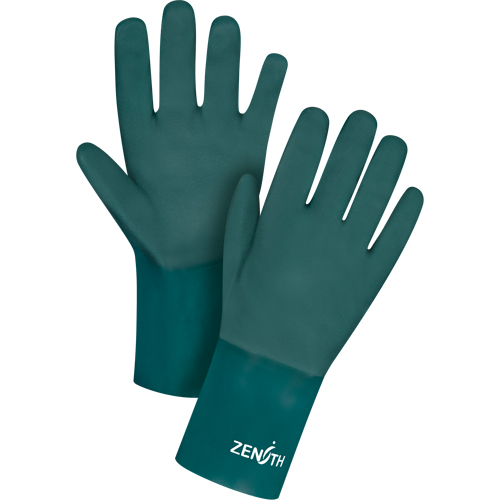 Double Dipped Green Gloves, 12" L, PVC, Cotton Jersey Inner Lining, 70-mil CSL Industriel Inc.