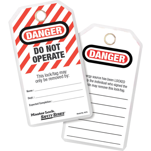Lockout Tags, Plastic, 3-1/8" W x 6-1/2" H, English CSL Industriel Inc.