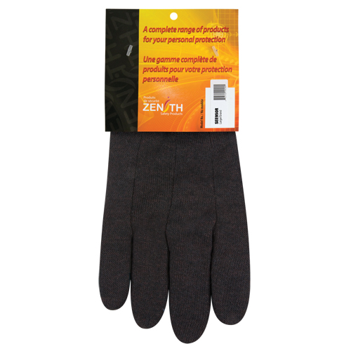 Gants de jersey, Grand, Brun, Non doubl&eacute;, Poignet en tricot CSL Industriel Inc.
