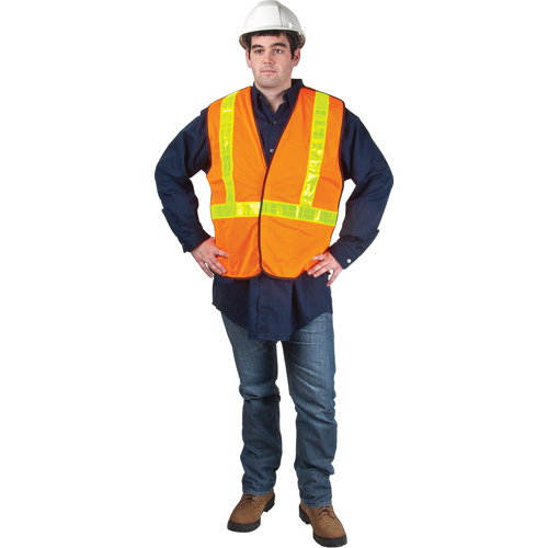 5-Point Tear-Away Traffic Safety Vest, High Visibility Orange, 2X-Large, Polyester CSL Industriel Inc.