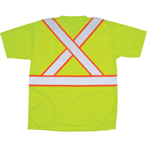 T-shirt conforme &agrave; la CSA, Polyester, Moyen, Jaune lime haute visibilit&eacute; CSL Industriel Inc.