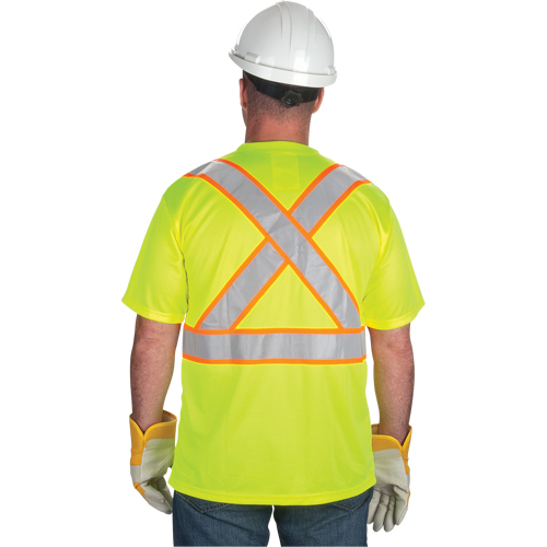 T-shirt conforme &agrave; la CSA, Polyester, Moyen, Jaune lime haute visibilit&eacute; CSL Industriel Inc.