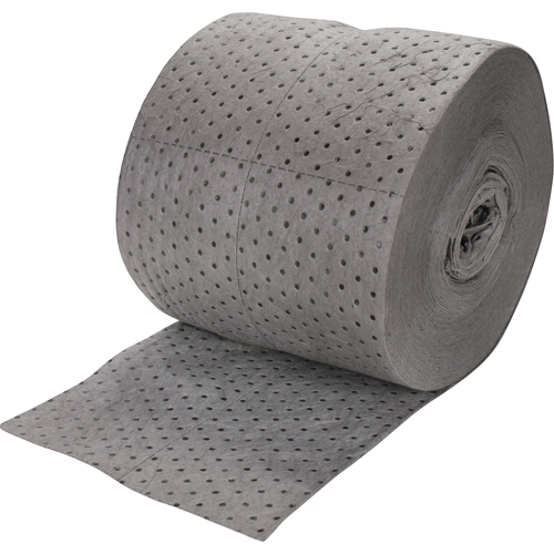 Rouleaux absorbants li&eacute;s de premi&egrave;re qualit&eacute;, Lourd, 150' lo x 15" la, Absorption 25 gal. CSL Industriel Inc.