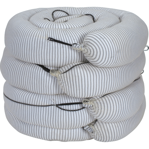Barrage absorbant de premi&egrave;re qualit&eacute;, Universel, 10' lo x 8" la, Absorption 70 gal., 4 /pqt CSL Industriel Inc.