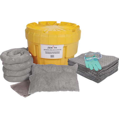Large-Capacity Spill Kit, Universal, Overpack/Salvage Drum, 20 US gal. Absorbancy CSL Industriel Inc.