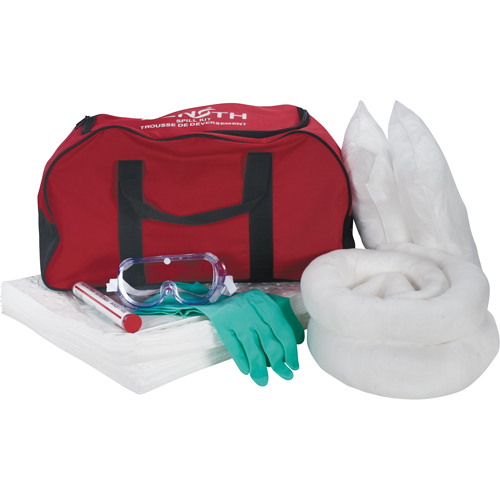 Trousse de lutte contre les d&eacute;versements pour v&eacute;hicules, Huile seulement, Sac, Absorbance de 10 gal. US CSL Industriel Inc.