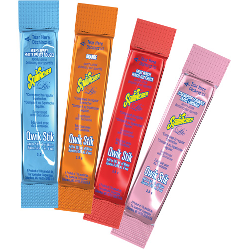 Sqwincher&reg; Boisson de r&eacute;hydratation ZERO Qwik Stik, Poudre, Orange CSL Industriel Inc.