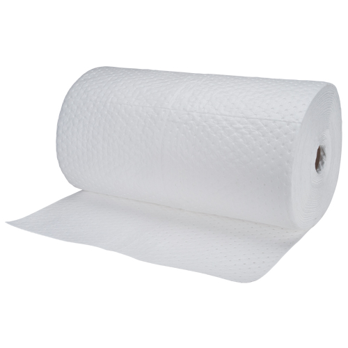 Industrial-Grade Fine Fibre Sorbent Rolls, Heavyweight, 150' L x 30" W, 70 gal. Absorbancy CSL Industriel Inc.