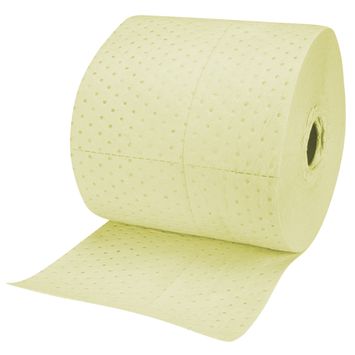 Rouleaux absorbants en fibres fines de calibre industriel, Poids moyen, 150' lo x 15" la, Absorption 25 gal. CSL Industriel Inc.