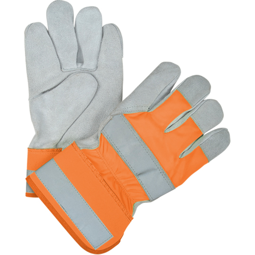 Premium Quality High Visibility Fitters Gloves, Large, Split Cowhide Palm, Cotton Inner Lining CSL Industriel Inc.