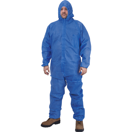 Hooded Coveralls, X-Large, Blue, SMS CSL Industriel Inc.
