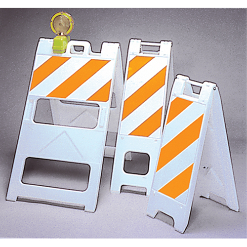 Barricades, Folding, 25" L x 45" H, Orange/White CSL Industriel Inc.