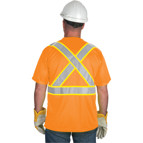 T-shirt conforme &agrave; la CSA, Polyester, Moyen, Orange CSL Industriel Inc.