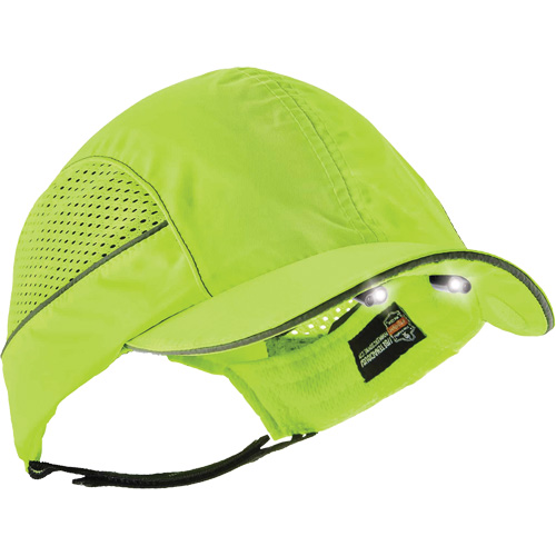 Skullerz&reg; 8960 Short Brim Bump Cap with LED Lighting, High Visibility Lime Green CSL Industriel Inc.