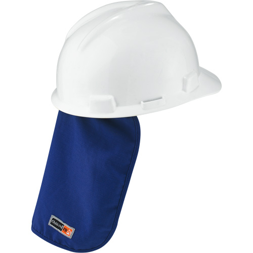 Tampon et voile pour le cou refroidissants et ignifug&eacute;s pour casque de s&eacute;curit&eacute; Chill-Its 6717FR, Bleu CSL Industriel Inc.