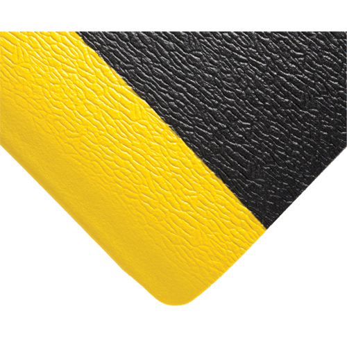 Tapis Deluxe Soft Step No 444, Rugueux, 3' x 5' x 5/8", Noir/Jaune, &eacute;ponge en PVC CSL Industriel Inc.