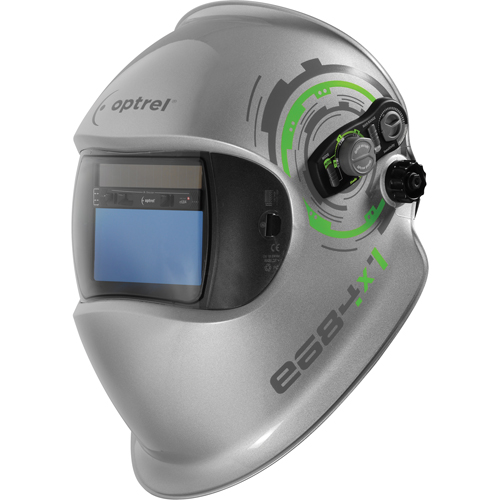e684 Welding Helmets, 3.94" L x 1.97" W View Area, 4/5 - 13 Shade Range, Silver CSL Industriel Inc.