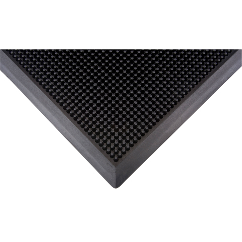 Tapis d'entr&eacute;e ext&eacute;rieure, Caoutchouc, Grattoir Type, Motif Textur&eacute;, 2' x 2-2/3', Noir CSL Industriel Inc.