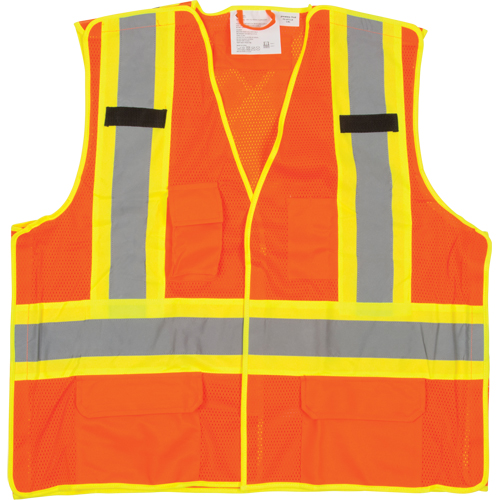 5-Point Tear-Away Premium Safety Vest , High Visibility Orange, Large/X-Large, Polyester CSL Industriel Inc.