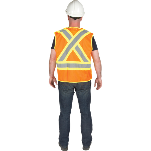5-Point Tear-Away Premium Safety Vest , High Visibility Orange, Large/X-Large, Polyester CSL Industriel Inc.