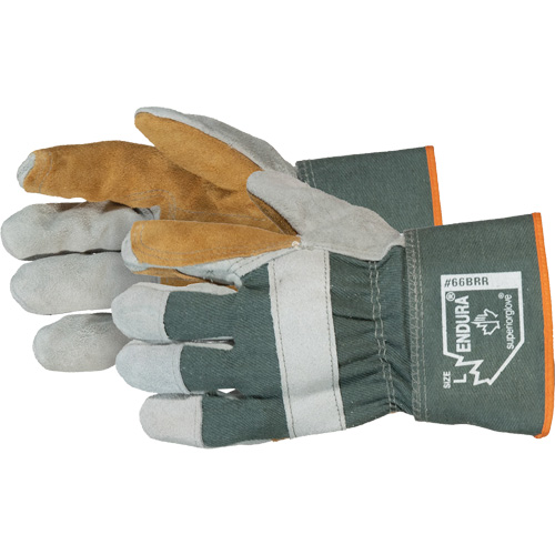 Endura&reg; Double-Palm Fitters Gloves, One Size, Split Cowhide Palm CSL Industriel Inc.