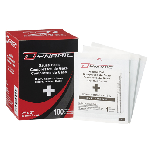 Dynamic Gauze, Pad, 2" L x 2" W, Sterile, Medical Device Class 1 CSL Industriel Inc.