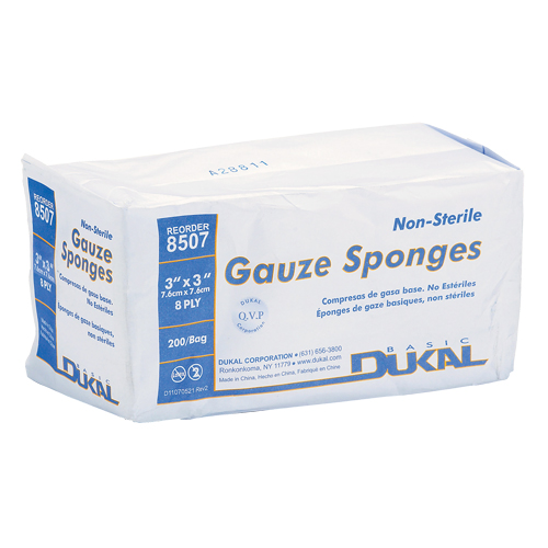 Dynamic Gauze Sponge, Pad, 3" L x 3" W, Medical Device Class 1 CSL Industriel Inc.