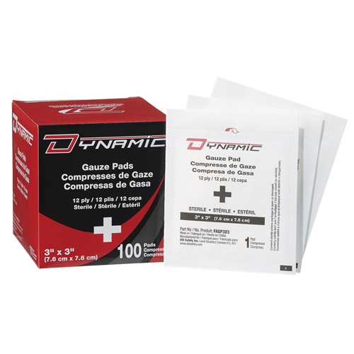 Gaze Dynamic, Tampon, 3" lo x 3" la, St&eacute;rile, Dispositif m&eacute;dical Classe 1 CSL Industriel Inc.